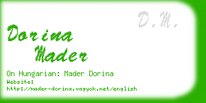 dorina mader business card